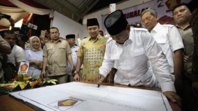 Prabowo Resmikan Kantor Baru DPD Gerindra di Banten