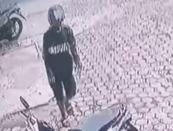 ejoli Gasak Motor di Palembang, Aksinya Terekam CCTV